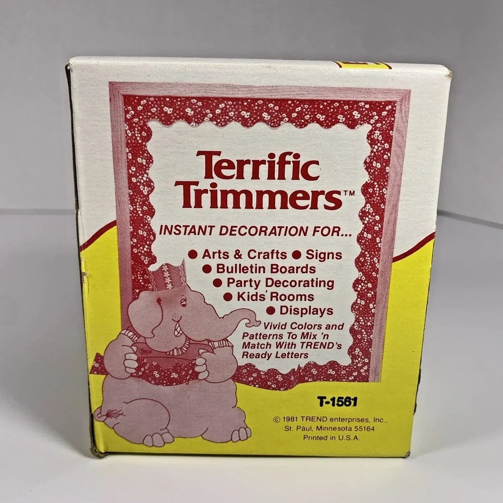 VTG‎ 1981 TREND Terrific Trimmers Scalloped Borders 39 feet T-1561 Penguin fun